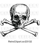Vector Clip Art of Retro Skull and Crossbones 1 by Prawny Vintage