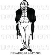 Vector Clip Art of Retro Smug Guy by Prawny Vintage