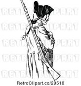 Vector Clip Art of Retro Soldier with a Rifle by Prawny Vintage