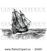Vector Clip Art of Retro Spanish Galleon Ship by Prawny Vintage