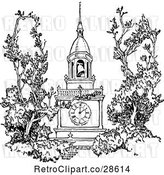 Vector Clip Art of Retro Spire Bell Tower by Prawny Vintage
