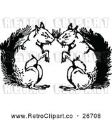 Vector Clip Art of Retro Squirrel Couple by Prawny Vintage