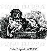 Vector Clip Art of Retro St Bernard Dog by Prawny Vintage