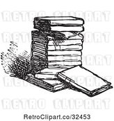 Vector Clip Art of Retro Stack of Books in by Picsburg
