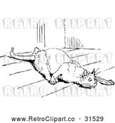 Vector Clip Art of Retro Stalking Cat by Prawny Vintage