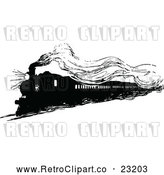 Vector Clip Art of Retro Steam Engine Train by Prawny Vintage