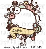 Vector Clip Art of Retro Steampunk Frame with a Banner and Text by BNP Design Studio