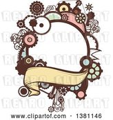 Vector Clip Art of Retro Steampunk Frame with a Banner by BNP Design Studio