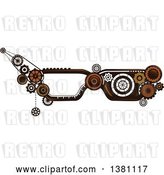 Vector Clip Art of Retro Steampunk Glasses Frames with Gears by BNP Design Studio