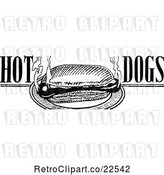Vector Clip Art of Retro Steamy Hot Dog Menu Design by BestVector