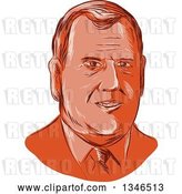 Vector Clip Art of Retro Styled Face of Chris Christie, 2016 Presidential Candidate by Patrimonio