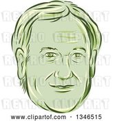 Vector Clip Art of Retro Styled Face of Lincoln Chaffee, 2016 Presidential Candidate by Patrimonio