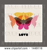 Vector Clip Art of Retro Styled Moth and Love Design by Elena