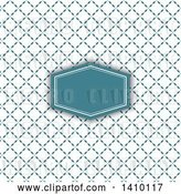 Vector Clip Art of Retro Styled Teal Frame and Pattern Wedding Invitation Design by KJ Pargeter
