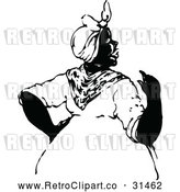 Vector Clip Art of Retro Talking Black Woman by Prawny Vintage