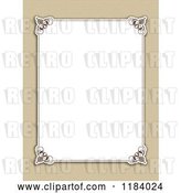 Vector Clip Art of Retro Tan Canvas Frame Around Copyspace by KJ Pargeter