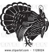 Vector Clip Art of Retro Thanksgiving Turkey Bird by Patrimonio