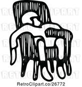 Vector Clip Art of Retro Tired Boy in a Chair by Prawny Vintage