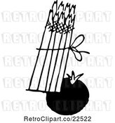 Vector Clip Art of Retro Tomato and Asparagus by BestVector