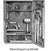 Vector Clip Art of Retro Tool Cabinet by Prawny Vintage