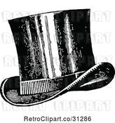 Vector Clip Art of Retro Top Hat by Prawny Vintage