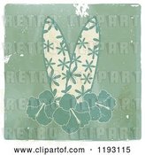 Vector Clip Art of Retro Tropical Surfboards and Hibiscus Flowers on Distressed Wood, with a White Border by Elaineitalia
