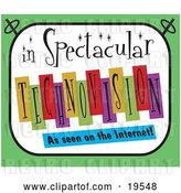 Vector Clip Art of Retro Tv with Text Reading "In Spectacular Technovision - As Seen on the Internet!" by Andy Nortnik