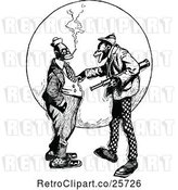 Vector Clip Art of Retro Two Men Talking 7 by Prawny Vintage