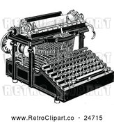 Vector Clip Art of Retro Typewriter by Prawny Vintage