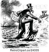 Vector Clip Art of Retro Uncle Sam Giving Aid by Prawny Vintage