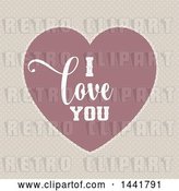 Vector Clip Art of Retro Valentines Day I Love You Heart on Polka Dots by KJ Pargeter