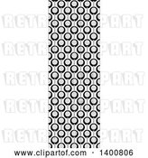 Vector Clip Art of Retro Vertical Seamless Grayscale Circle Pattern by Dero