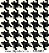 Vector Clip Art of Retro Vertical Seamless Houndstooth Pattern by Arena Creative