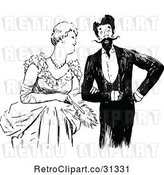 Vector Clip Art of Retro Victorian Couple 1 by Prawny Vintage