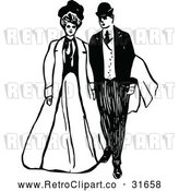 Vector Clip Art of Retro Victorian Couple 2 by Prawny Vintage