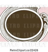 Vector Clip Art of Retro Victorian Oval Frame on Pink by BestVector