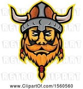 Vector Clip Art of Retro Viking Warrior Mascot by Patrimonio