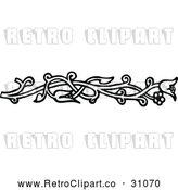 Vector Clip Art of Retro Vine Border 1 by Prawny Vintage