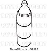 Vector Clip Art of Retro Water Bottle by Picsburg