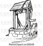Vector Clip Art of Retro Water Well by Prawny Vintage