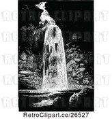 Vector Clip Art of Retro Waterfall by Prawny Vintage