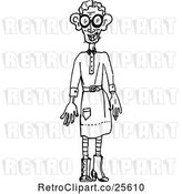 Vector Clip Art of Retro Weird Person by Prawny Vintage