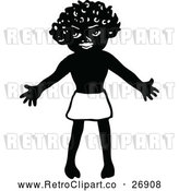 Vector Clip Art of Retro Welcoming African Boy by Prawny Vintage