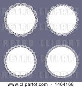 Vector Clip Art of Retro White Lace Frames on Purple by KJ Pargeter