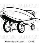 Vector Clip Art of Retro Wind up Toy Blimp by Andy Nortnik
