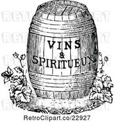 Vector Clip Art of Retro Wine Barrel with Text by Prawny Vintage