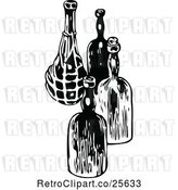 Vector Clip Art of Retro Wine Bottles by Prawny Vintage
