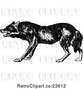 Vector Clip Art of Retro Wolf 2 by Prawny Vintage