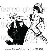 Vector Clip Art of Retro Woman Slapping a Man by Prawny Vintage