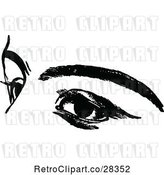 Vector Clip Art of Retro Womans Eyes by Prawny Vintage